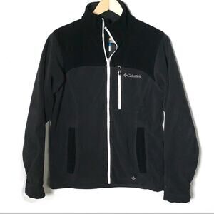 Columbia dark gray and black fleece zipper jacket